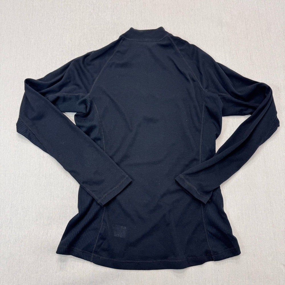 Patagonia Women’s S Black 1/4 Zip Thermal Base Layer Top Performance Waffle Knit - Picture 9 of 9